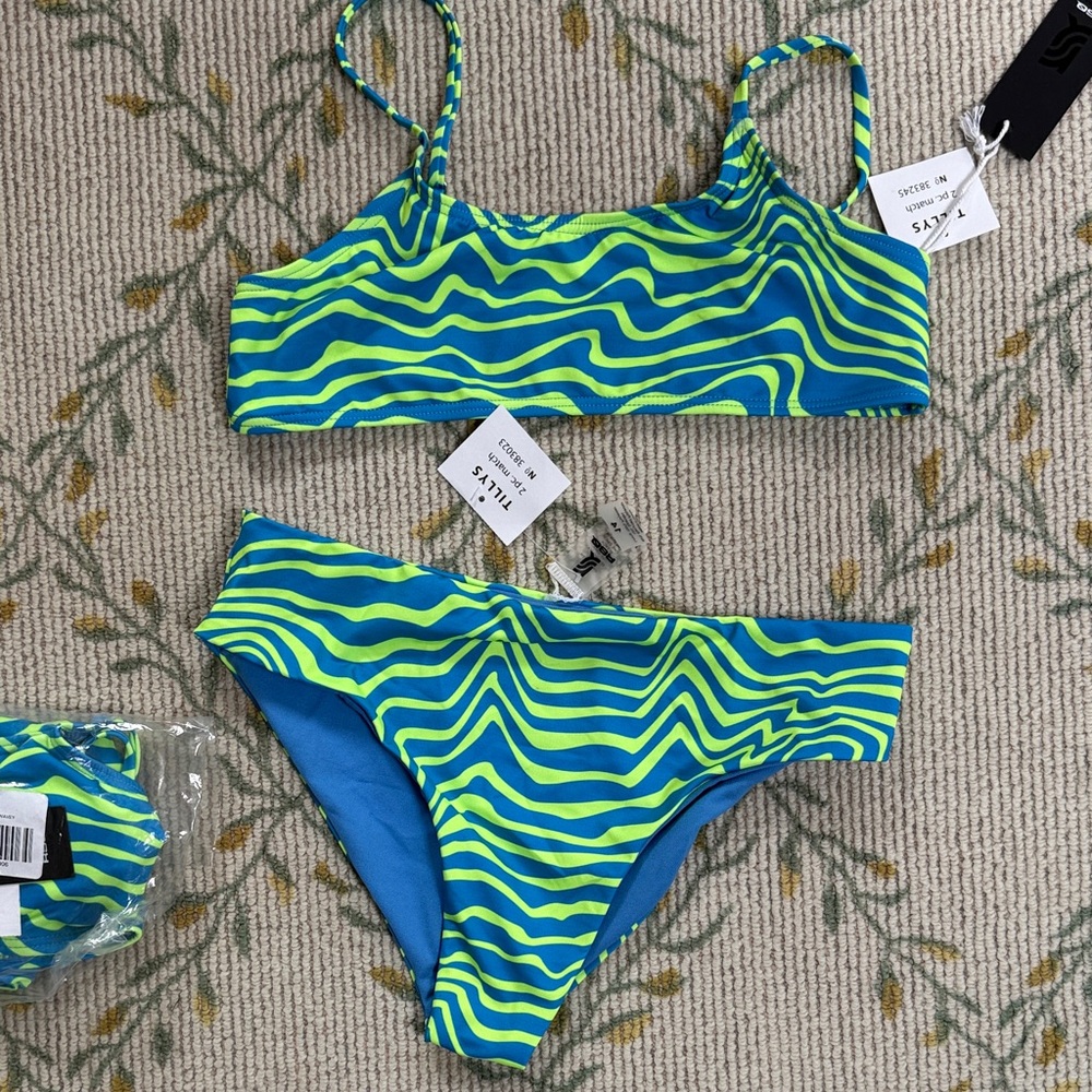 RSQ Blue and Yellow Kids Bikini Set